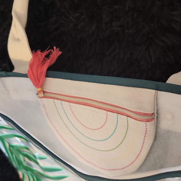 BENEFIT LARGE "BEACH PLEASE" TOTE - Picture 3 of 5